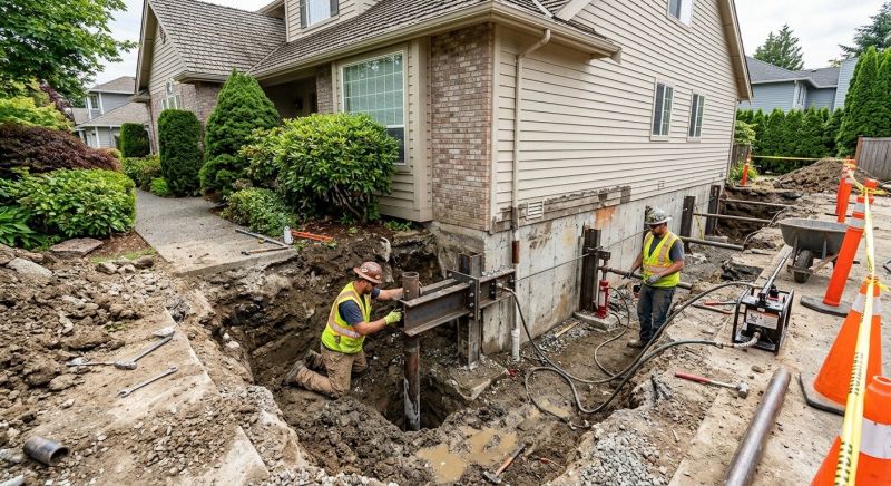 Our team working on Foundation Repair projects in Haymarket, VA
