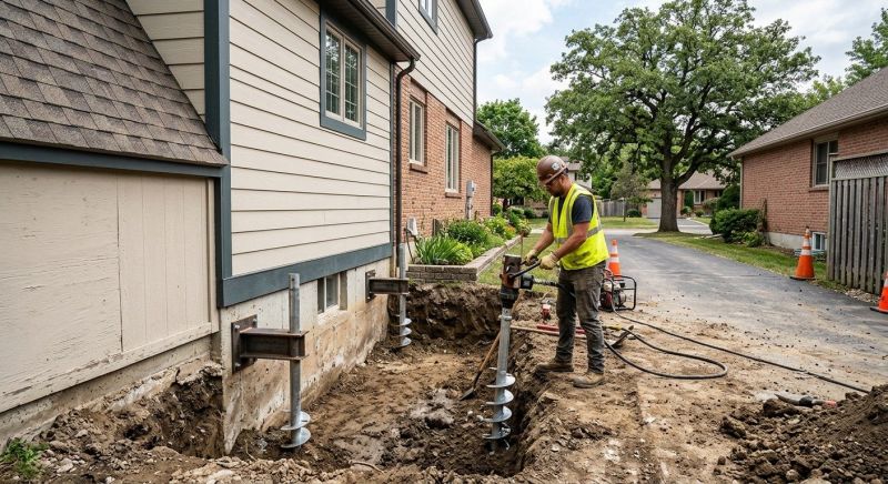 Helical Piers Installation in Haymarket, VA