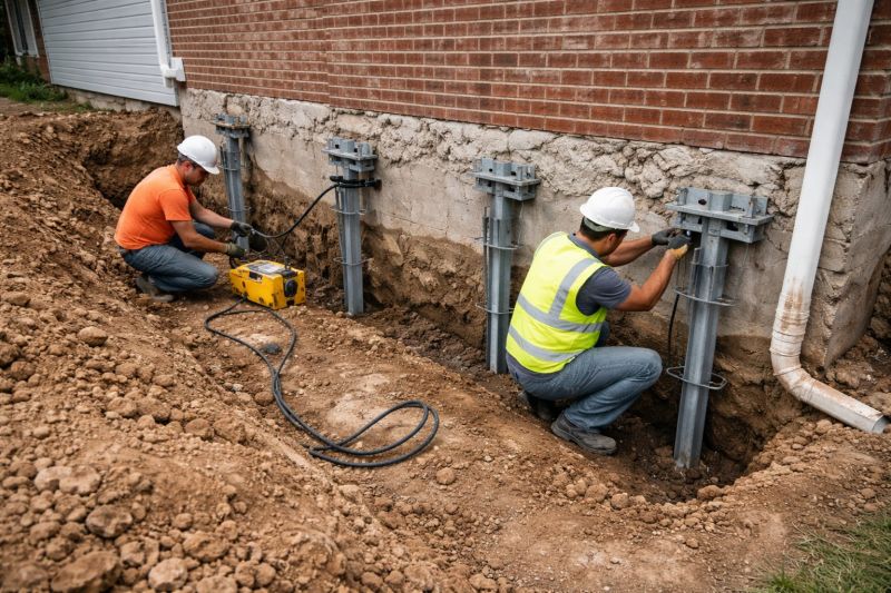 Helical Piers Installation in Haymarket, VA