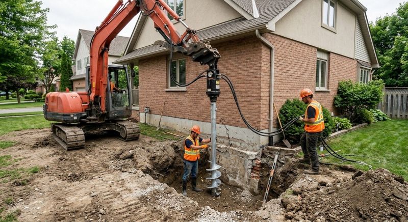Helical Pile Installation in Haymarket, VA