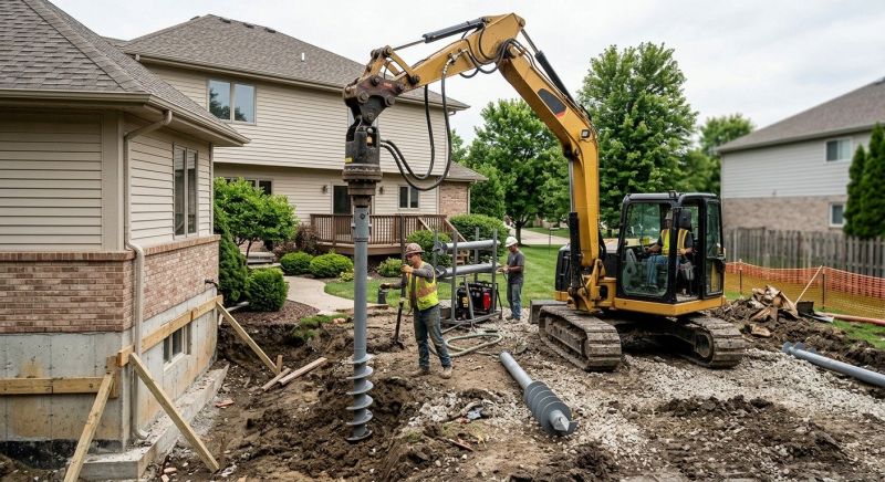 Helical Pile Installation in Haymarket, VA