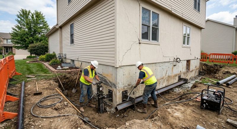 Sinking Foundation Repair in Amissville, VA