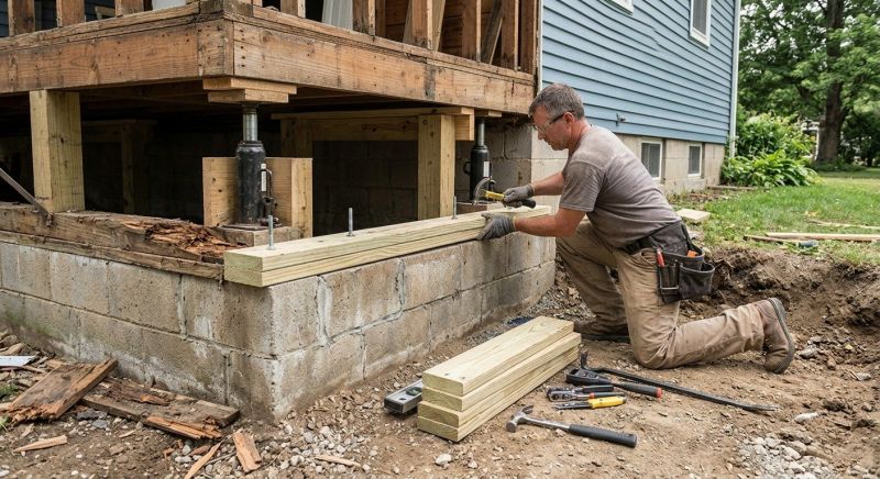 Sinking Foundation Repair in Bristow, VA