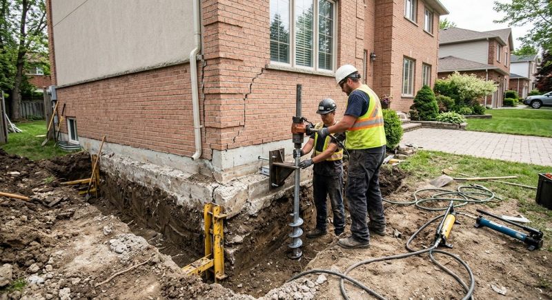 Sinking Foundation Repair in Centreville, VA