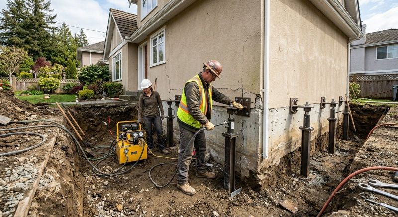 Sinking Foundation Repair in Chantilly, VA